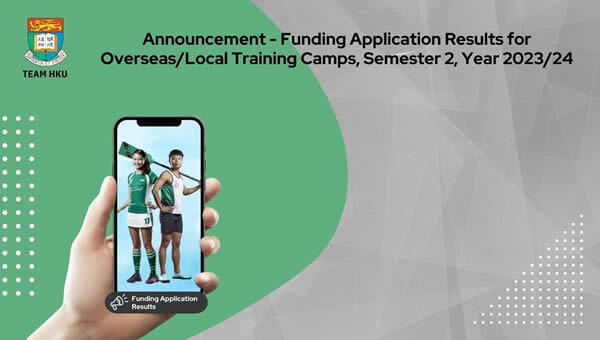 Announcement Regarding Funding Application Results for Overseas/Local Training Camps, Semester 2, Year 2023/24